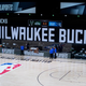 The benches are empty at the scheduled start of the first half of game five between the Orlando Magic and the Milwaukee Bucks in the first round of the 2020 NBA Playoffs at ESPN Wide World Of Sports Complex on August 26, 2020 in Lake Buena Vista, Florida.